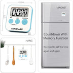 Tanmalan Kitchen Timer for Cooking Loud Alarm, Large Display, Auto Memory Loud - Image 3