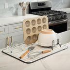 S&T INC. Dish Drying Mat XL, 18” x 24”, Absorbent Microfiber Kitchen Counter Mat - Image 2