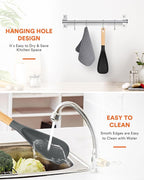 Cooking Spoon for Nonstick Cookwares, Wood Handle Spoon for Mixing, and Scrape - Image 7