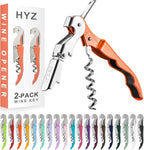 HYZ 2-Pack Wine Opener Waiter Corkscrew, Professional Wine Key by HYZ
