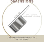 1 Cup Stainless Steel Measuring Cup | Sturdy Metal 250 ml | 240 cc | 8 oz | - Image 3