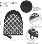 Short Oven Mitts, Heat Resistant 500°F, Silicone Grip Kitchen Gloves, Non-Slip - Image 2
