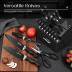 Knife Set, Amorston 21 Pieces Kitchen Knife Set - Image 3