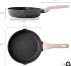 Kordisen Nonstick Frying Pan Skillet, 9.5 Inch Granite Egg Omelet Pan, Healthy - Image 6