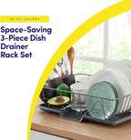 Sweet Home Collection Space-Saving 3-Piece Dish Drainer Rack Set: Efficient - Image 2