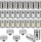 24 Pcs Stainless Steel Spice Jars by Tolare