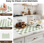17" x 32" Checkered Dish Drying Mat - Image 7