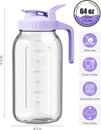 64oz Glass Mason Jar Pitcher - Image 2