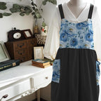 Uaussi Cotton Linen Apron Cross Back Work Apron - Image 3