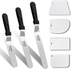 Anaeat Icing Spatula, 3 Pieces Professional Angled Offset Frosting Spatulas by Anaeat