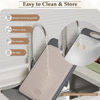 GUANCI Cutting Board for Kitchen, Stainless Steel Cutting Board Double Sided - Image 7