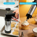 Stainless Steel Cookies Press, Cookie Press Gun Kit - Image 4