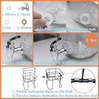 1 Gallon Glass Drink Dispenser for Parties, HENABLE Beverage Dispensers - Image 6