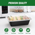 Dealusy 50 Pack 24 oz Meal Prep Containers Reusable - Image 3