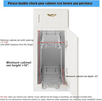 DINDON Pull Out Cabinet Organizer, Cabinet Pull Out Shelves, 2 Tier Pull Out - Image 3