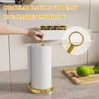 Gold Paper Towel Holder Countertop, One-Handed Tear, Stainless Steel, Weighted - Image 3