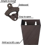 Rustic Cast Iron Beer Bottle Opener Wall Mounted - Image 2