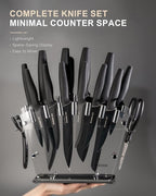 Astercook Knife Set with Block and Sharpener, 22 Piece Kitchen Knife Set - Image 5