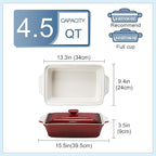 LOVECASA 4.5 Quart Ceramic Casserole Dish - Image 2