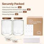 ComSaf 2Pcs Wide-Mouth Flour Sugar Storage Containers - Image 8