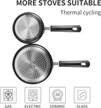 Nonstick Saucepan Set with Lid, Non Stick 1Qt & 2Qt Sauce Pan Set with Glass - Image 2