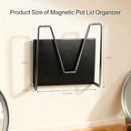 Magnetic Pot Lid Holder for Refrigerator, 2 Pack Strong Magnetic Pot Lid - Image 2