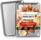Eatex Aluminum Baking Sheet Set, 2 Pack Cookie Sheet Set, 9x13 Baking Pan Set by Eatex