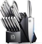 KnifeSaga Knife Set Premium, Kitchen Knife Block Set 14 Pcs Japanese High by PushBoundariesforSharpness