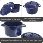 IMUSA USA Blue Enamel Stock Pot - Image 2