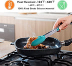 HOTEC Premium Stainless Steel Locking Kitchen Tongs - Image 2