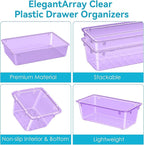 ElegantArray 12-Piece Drawer Organizer Set, 4 Sizes Versatile Plastic Vanity - Image 4