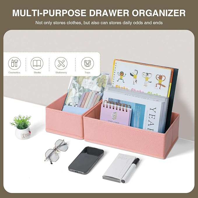 DIMJ Fabric Drawer Organizer Bins - Image 6