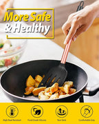 Pack of 2 Silicone Solid Turner, Non Stick Slotted Kitchen Spatulas, High Heat - Image 5