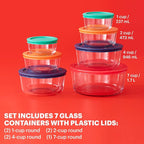 Pyrex Simply Store Glass Food Storage Containers Set, Meal Prep Containers - Image 3