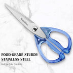 8.0inch Kitchen Shears, Sharp Stainless Steel Meat & Poultry Scissors, - Image 4
