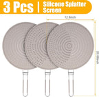 Tioncy 3 Pcs Silicone Splatter Screen - Image 4