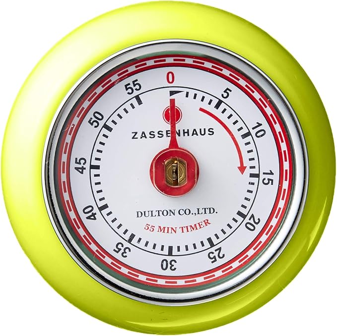 Zassenhaus Magnetic Retro Kitchen Timer, Classic Mechanical Cooking Timer - Image 2