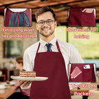 4 Packs Chef Apron, Waterproof Apron, Adjustable Aprons - Image 6