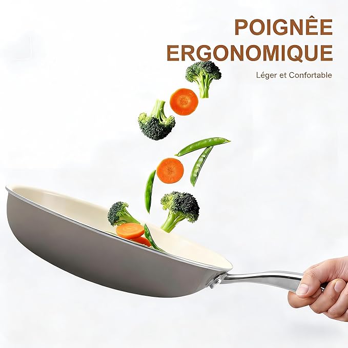 9.25 Inch Ceramic Nonstick Frying Pan Skillet - Image 5