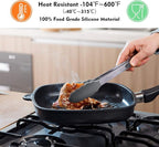 HOTEC Premium Stainless Steel Locking Kitchen Tongs - Image 2