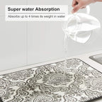 Subekyu Dish Drying Mats for Kitchen, Ultra Absorbent Microfiber Drying Mat - Image 2