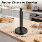 theaoo Paper Towel Holder Countertop, One-Handed Tear Paper Towel Stand - Image 7