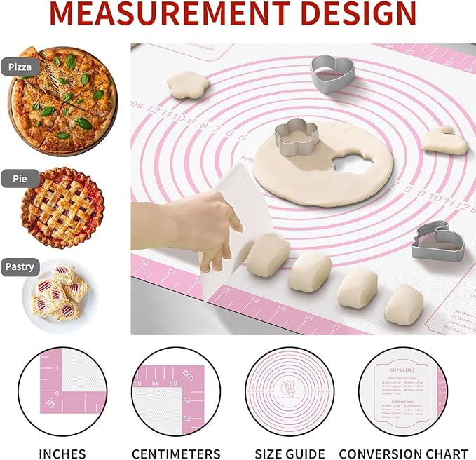 Non-stick Silicone Pastry Mat, Extra Large Baking Mat - Image 2