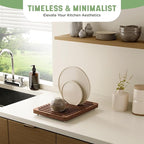 NIUM Stone Drying Mat for Kitchen Counter & Bamboo Rack - Image 6