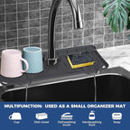 2 Pcs Silicone Faucet Handle Drip Catcher Tray Mat, 2 in 1 Dish Soap Sponge - Image 3