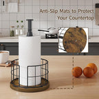 YINMIT Paper Towel Holder Countertop, One-Handed Tear Farmhouse Paper Towel - Image 5