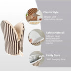 1 Pair Mini Oven Mitts, High Heat Resistant Oven Gloves, Kitchen Short Oven Mit - Image 4