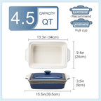 LOVECASA 4.5 Quart Ceramic Casserole Dish - Image 2