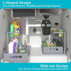 REALINN Under Sink Organizer, Pull Out Cabinet Organizer 2 Tier Slide Out Sink - Image 3