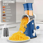 Zulay Kitchen Rotary Cheese Grater 5 Blade Cheese Shredder - Image 3